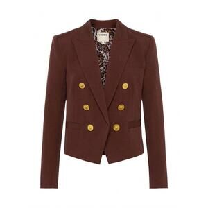 NEW L'AGENCE women's brooke blazer in hot fudge